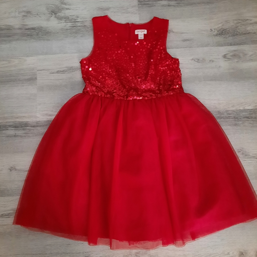 Cat & Jack Red Sparkle Dress